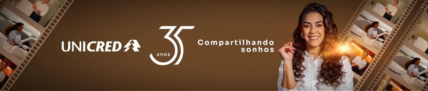 PI 445 UNICRED CAMPANHA 35 ANOS DIA 13 A 13/03 BANNER CENTRAL