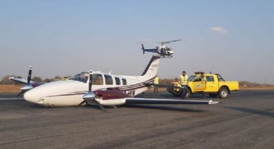 Avião faz pouso de emergência de barriga em Várzea Grande aeroporto marechal Rondon Cuiabá