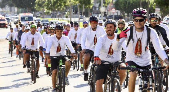 Pedal da Semob e benção do Senhor Bom Jesus de Cuiabá padroeiro da cidade marcam a programação de aniversário de Cuiabá