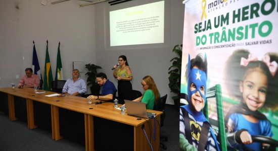 Semob lança campanha nas escolas de Cuiabá para conscientizar alunos sobre segurança no trânsito