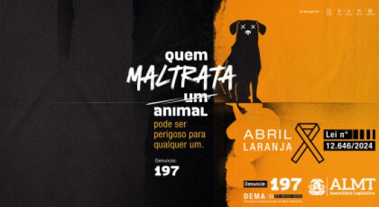 Campanha da ALMT para conscientizar sobre abuso contra animais é destaque em site internacional