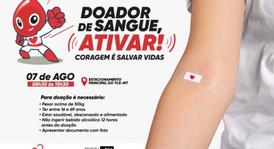 TCE-MT promove campanha de doação de sangue nesta quinta-feira (7)