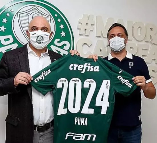 Direção do Palmeiras anuncia a renovação de contrato com a Puma até 2024