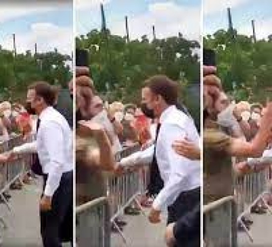 Emmanuel Macron é agredido em viagem ao sul da França