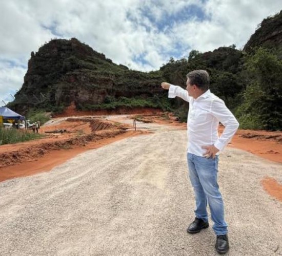 Sérgio Ricardo inspeciona obras do Portão do Inferno e anuncia reforço na fiscalização