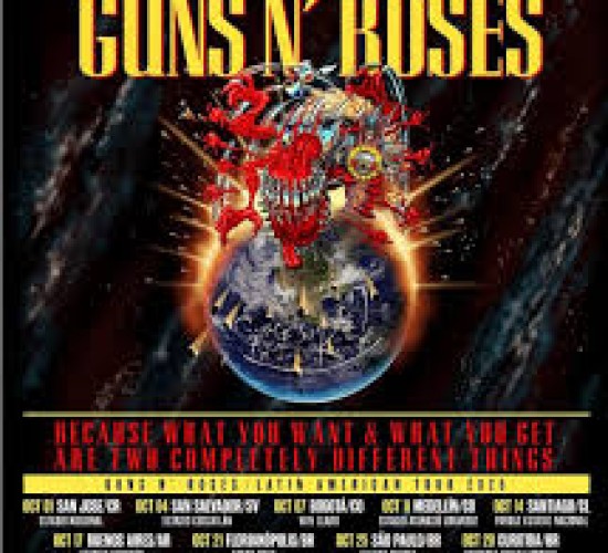 Guns N' Roses confirma show na Arena Pantanal em Cuiabá em turnê pelo Brasil; veja data