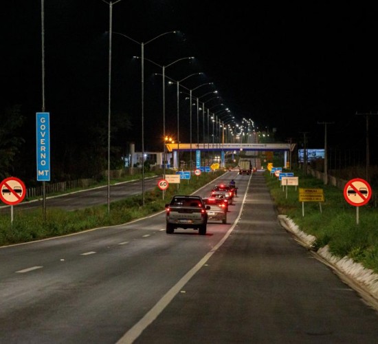 Governo instala luminárias de LED na MT-251 e garante mais segurança aos motoristas