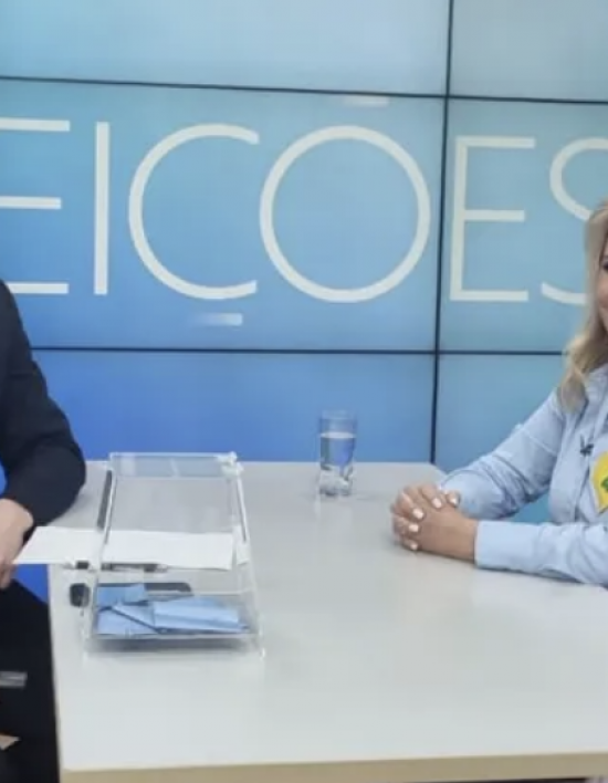 MARCIA GOVERDADORA DE MT Márcia Pinheiro, candidata ao governo de Mato Grosso pelo PV, é entrevistada na TV Centro América