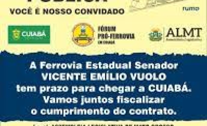 Fórum Pró-Ferrovia realiza audiência pública dia 09 de outubro, na Assembleia Legislativa