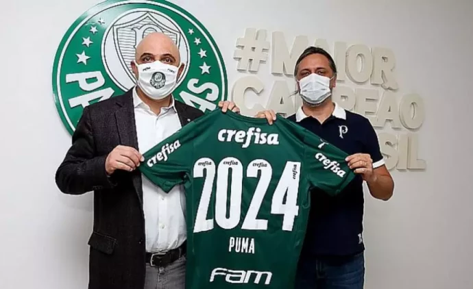 Direção do Palmeiras anuncia a renovação de contrato com a Puma até 2024