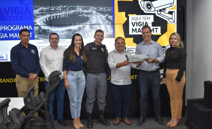 Sesp entrega 91 câmeras do programa Vigia Mais MT para a Prefeitura de Cáceres