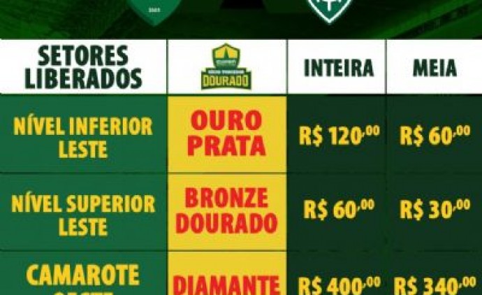 Cuiabá inicia venda de ingressos para o duelo contra o América-MG