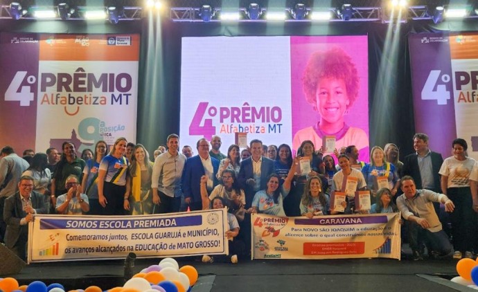 Governo premia 100 escolas da rede pública de MT com R$ 5 milhões na 4ª edição do Prêmio Alfabetiza MT