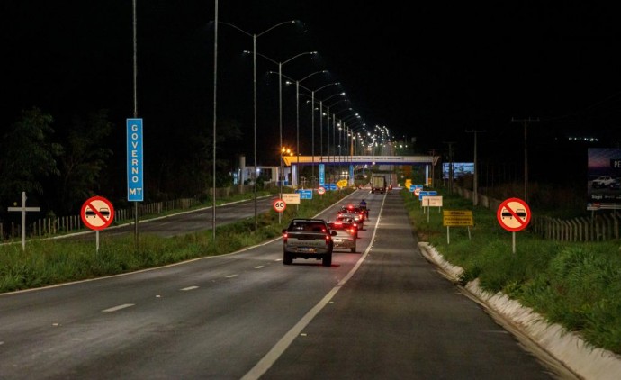 Governo instala luminárias de LED na MT-251 e garante mais segurança aos motoristas