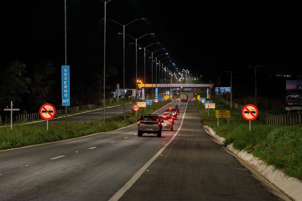 Governo instala luminárias de LED na MT-251 e garante mais segurança aos motoristas